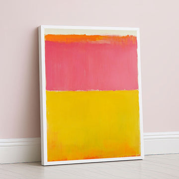 Mark Rothko Style Color Block Canvas Wall Art In Pink And Yellow