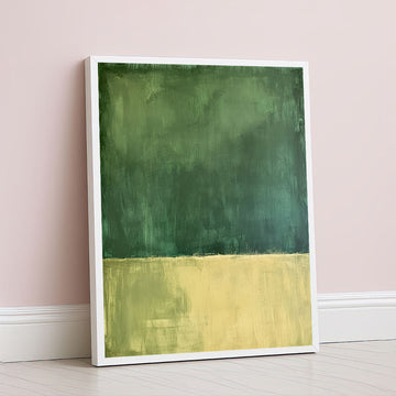 Mark Rothko Inspired Green Color Field Canvas Wall Art