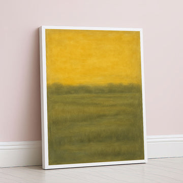 Mark Rothko Style Yellow Green Abstract Canvas Wall Art