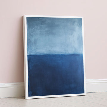 Mark Rothko Inspired Blue Color Field Canvas Wall Art