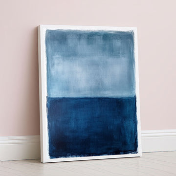 Mark Rothko Style Blue Color Field Canvas Wall Art
