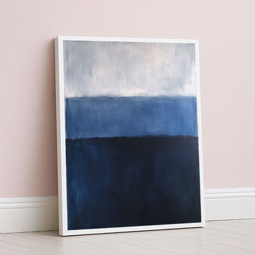 Mark Rothko Style Blue Color Field Canvas Wall Art