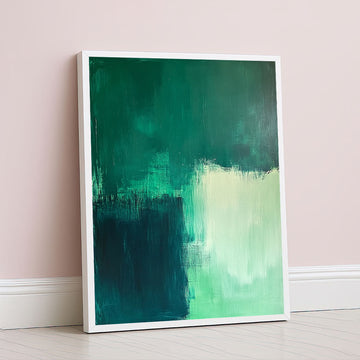 Mark Rothko Style Green Color Field Canvas Wall Art