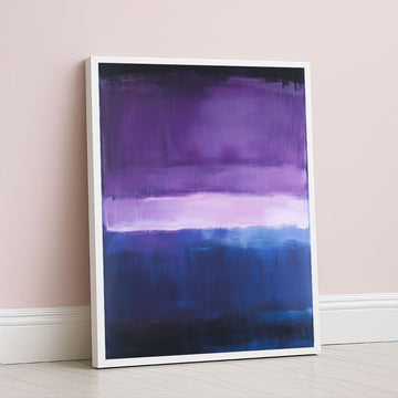 Mark Rothko Style Purple Blue Hues Canvas Wall Art