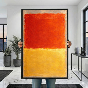 Mark Rothko Inspired Red and Yellow Canvas  Bold Color Field Painting for Modern Art Lovers
