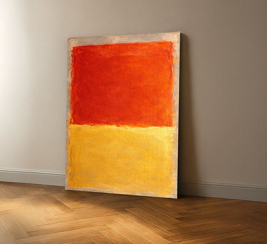 Mark Rothko Inspired Red and Yellow Canvas  Bold Color Field Painting for Modern Art Lovers