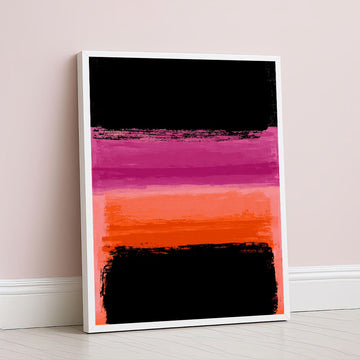 Mark Rothko Black And Orange Canvas Wall Art