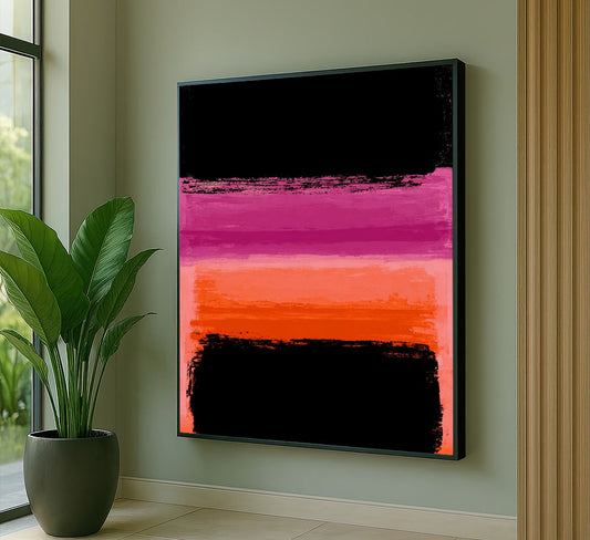Mark Rothko Black And Orange Canvas Wall Art
