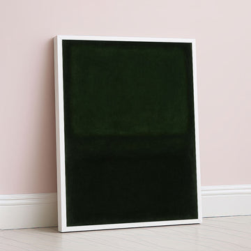 Mark Rothko Style Dark Green Abstract Canvas Wall Art