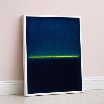 Mark Rothko Inspired Deep Blue Color Field Canvas Wall Art