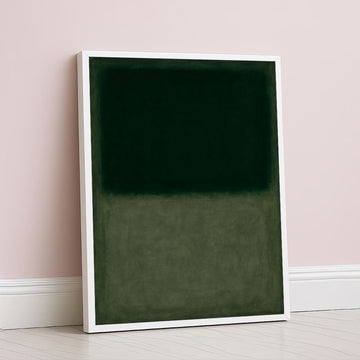 Mark Rothko Style Deep Green Color Field Canvas Wall Art