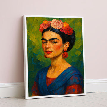 Enchanting Woman With Floral Headpiece Canvas Wall Art