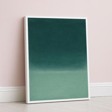 Mark Rothko Style Green Gradient Canvas Wall Art