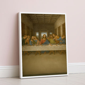Dramatic Last Supper Scene With Jesus Canvas Wall Art