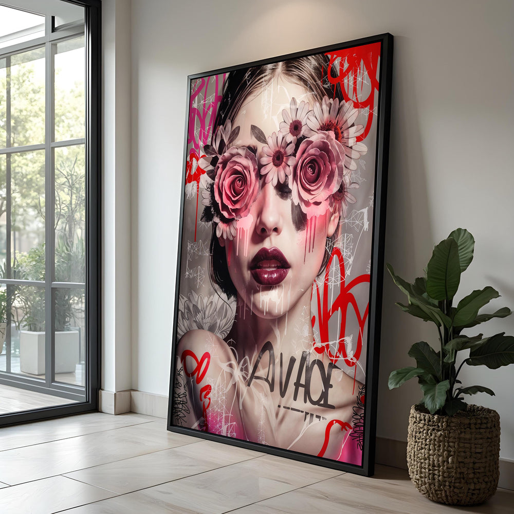 Klimt-Inspired Black Cat Canvas Print: Modern Feline Wall Art