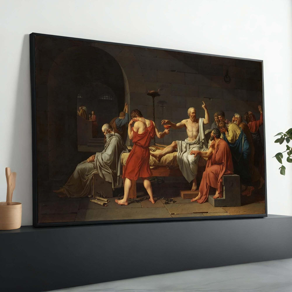 Death of Socrates Canvas Print | Jacques-Louis David Neoclassical Art