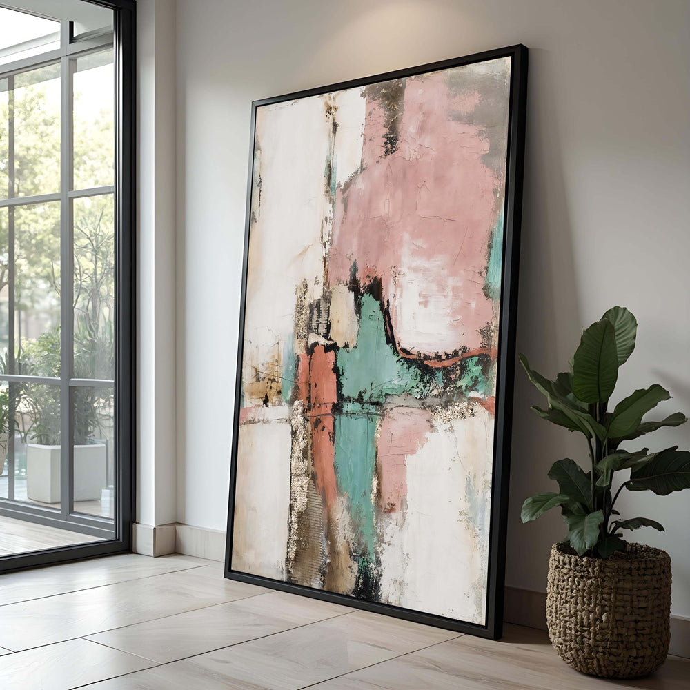 Pastel Abstract Canvas Art: Modern Minimalist Painting