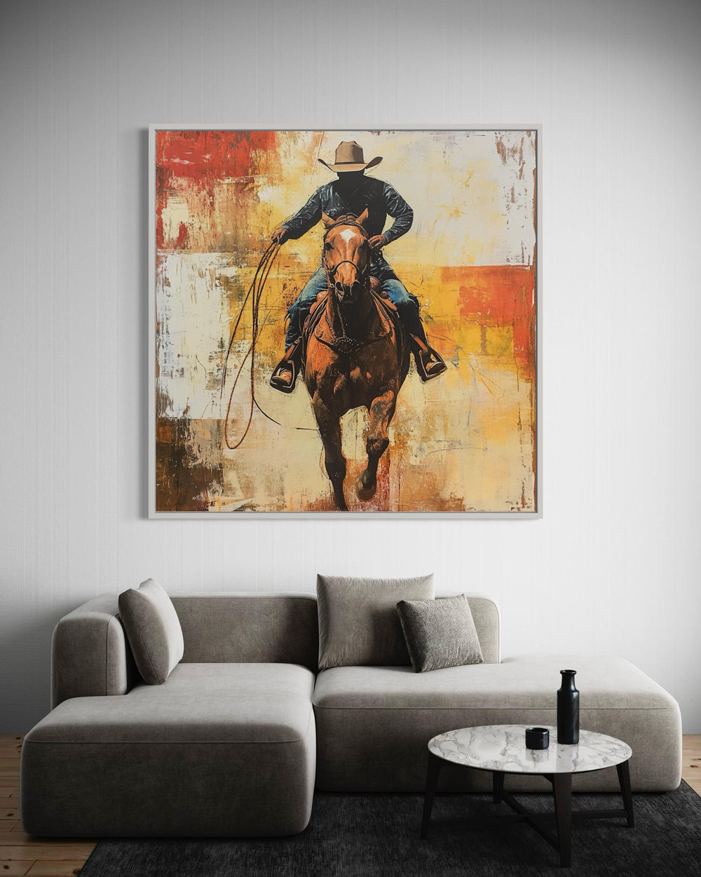 Cowboy Rider Canvas Print: Wild West Horse Art, Rustic Western Decor