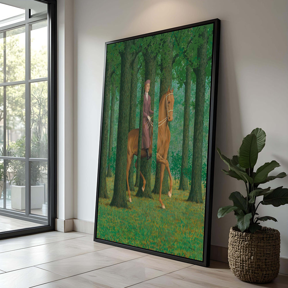 Magritte 'The Blank Signature' Art Print: Surrealist Forest Scene