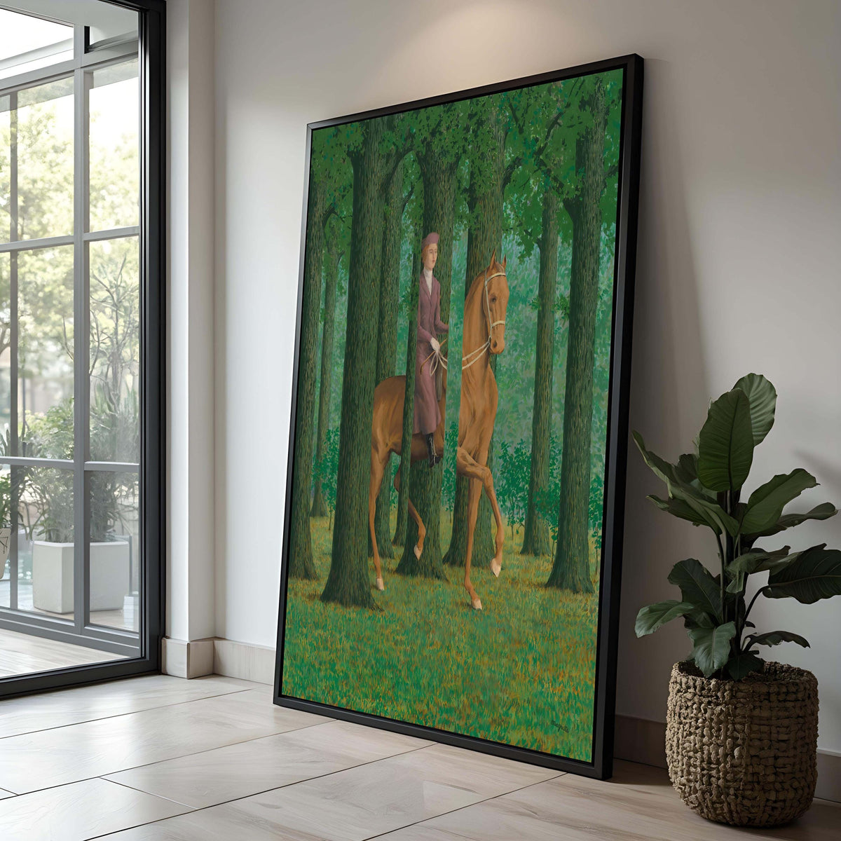 Magritte 'The Blank Signature' Art Print: Surrealist Forest Scene