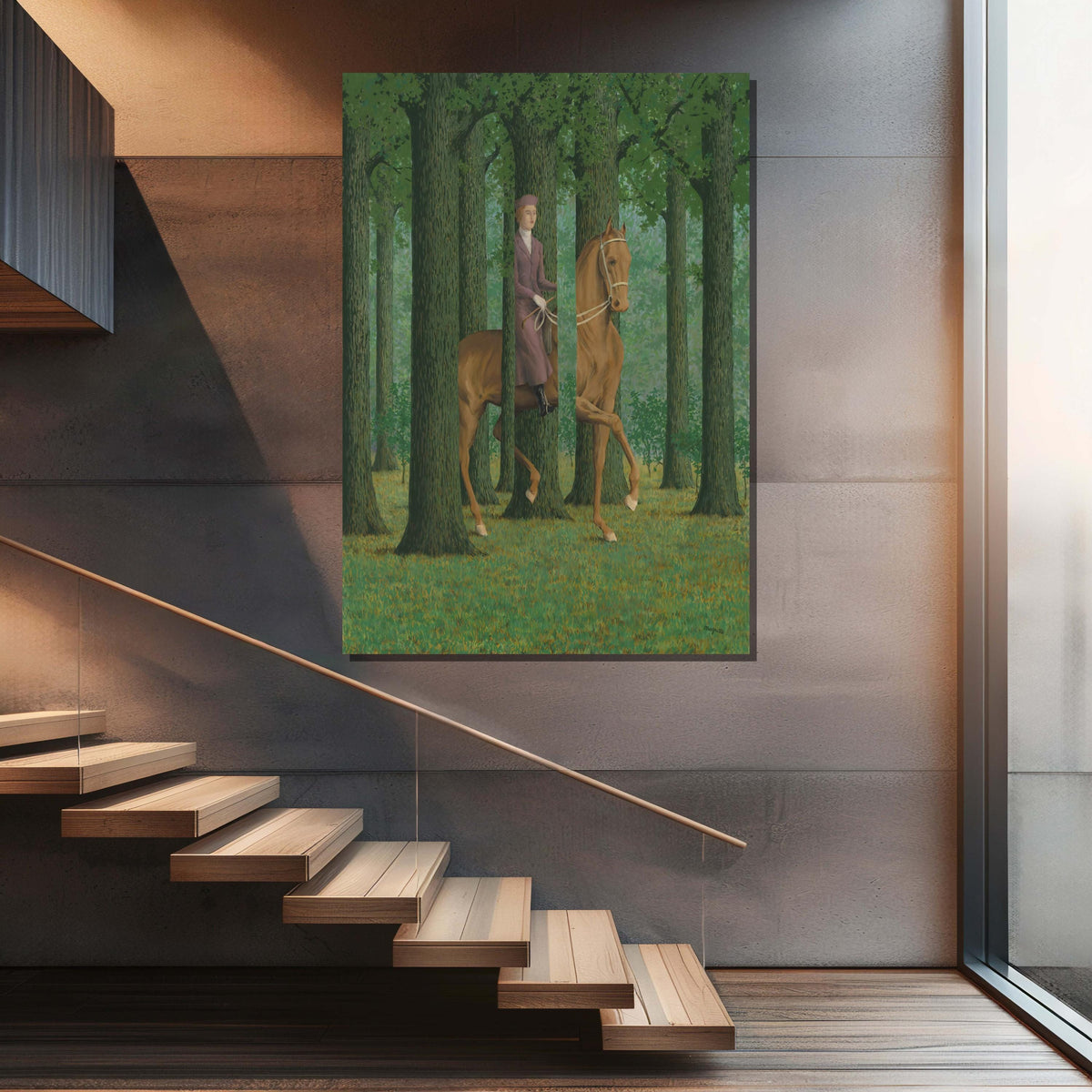Magritte 'The Blank Signature' Art Print: Surrealist Forest Scene