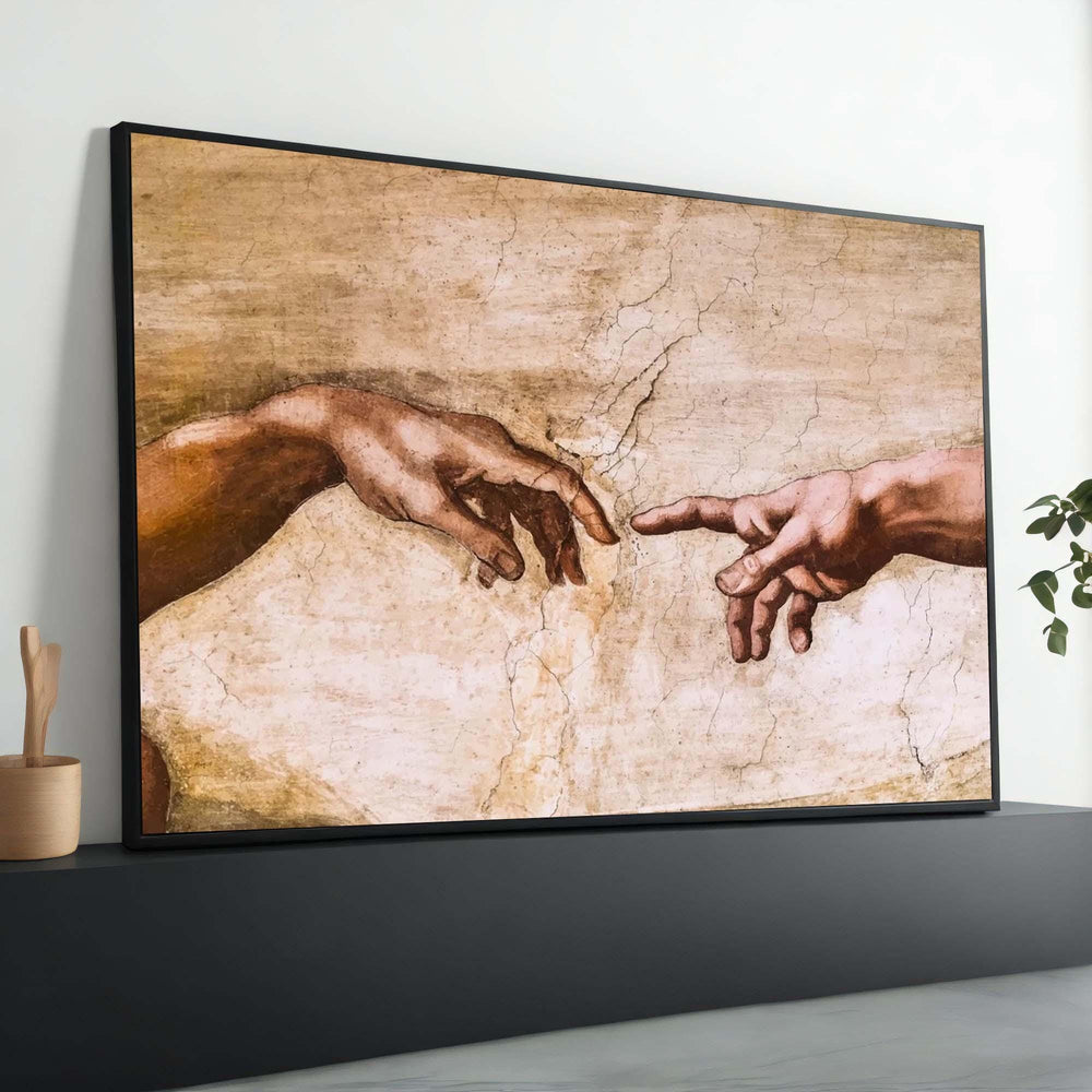 Creation of Adam Canvas Print: Michelangelo Renaissance Art Replica
