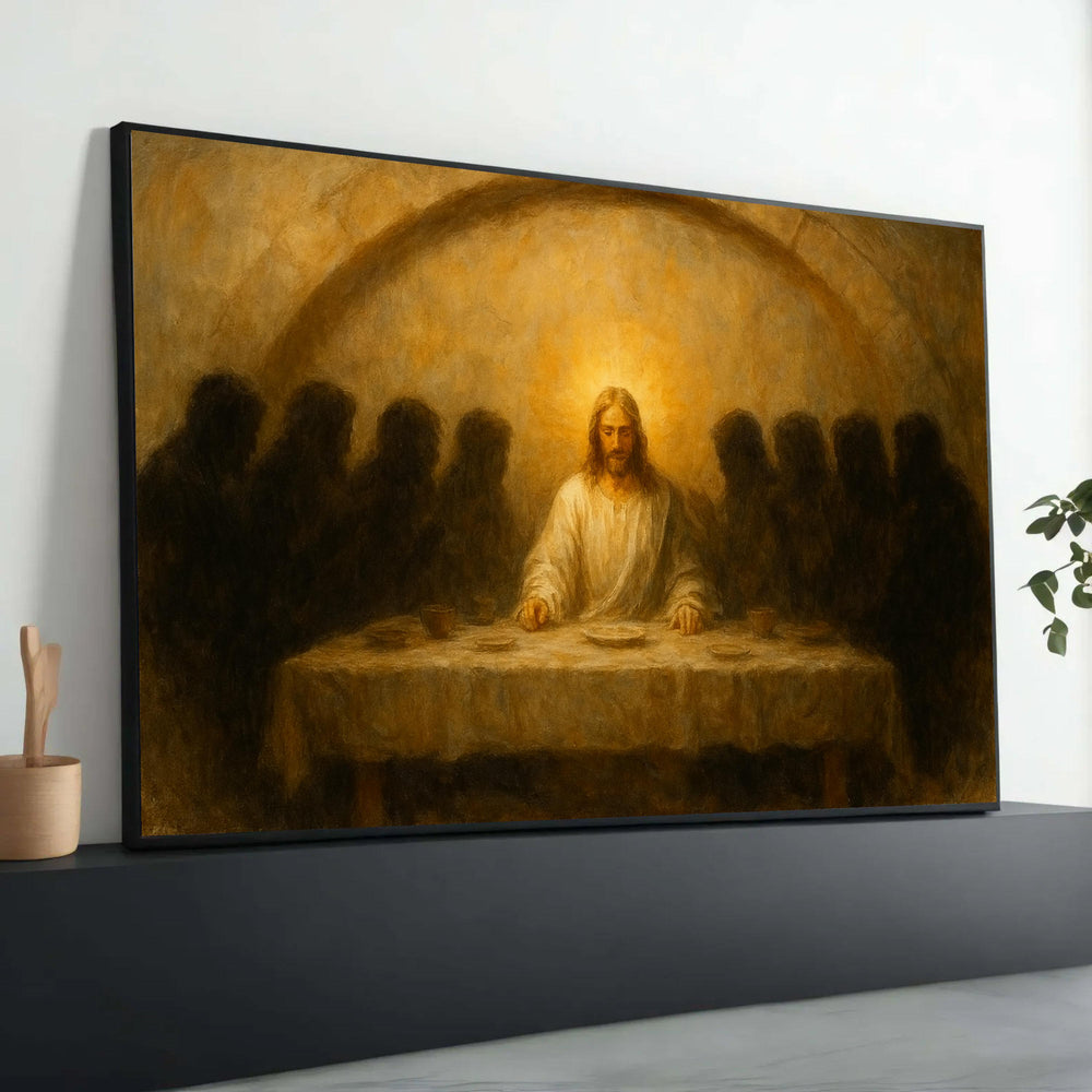 The Last Supper Canvas Wall Art, Religious Christian Home Decor