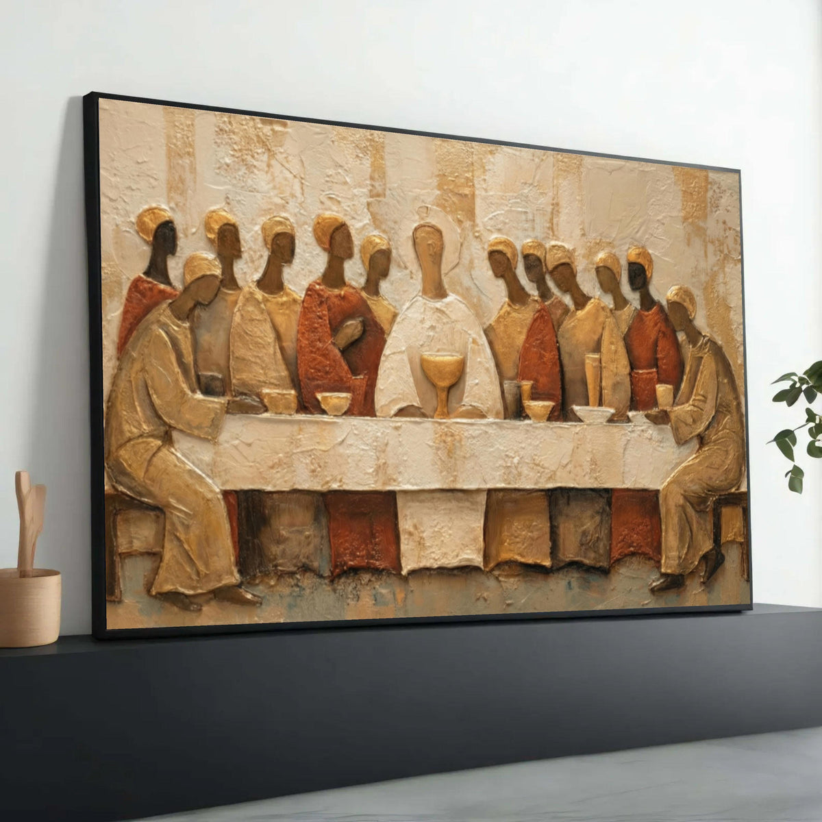 The Last Supper Canvas Wall Art, Modern Religious Painting