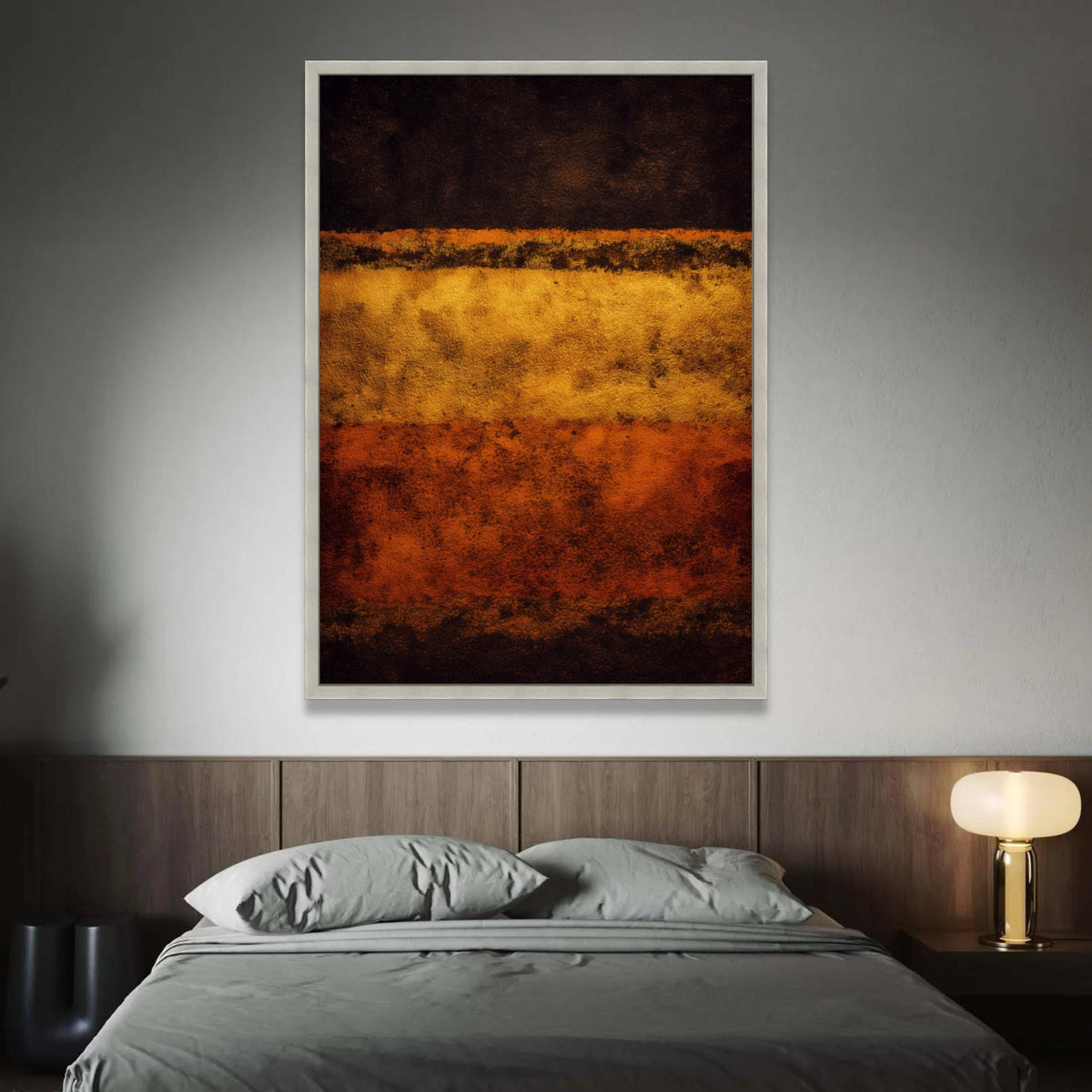 Abstract Color Block Canvas Wall Art, Mark Rothko Modern Minimalist Canvas, Warm Earth Tone Painting, Contemporary Home Luxury Home Decor
