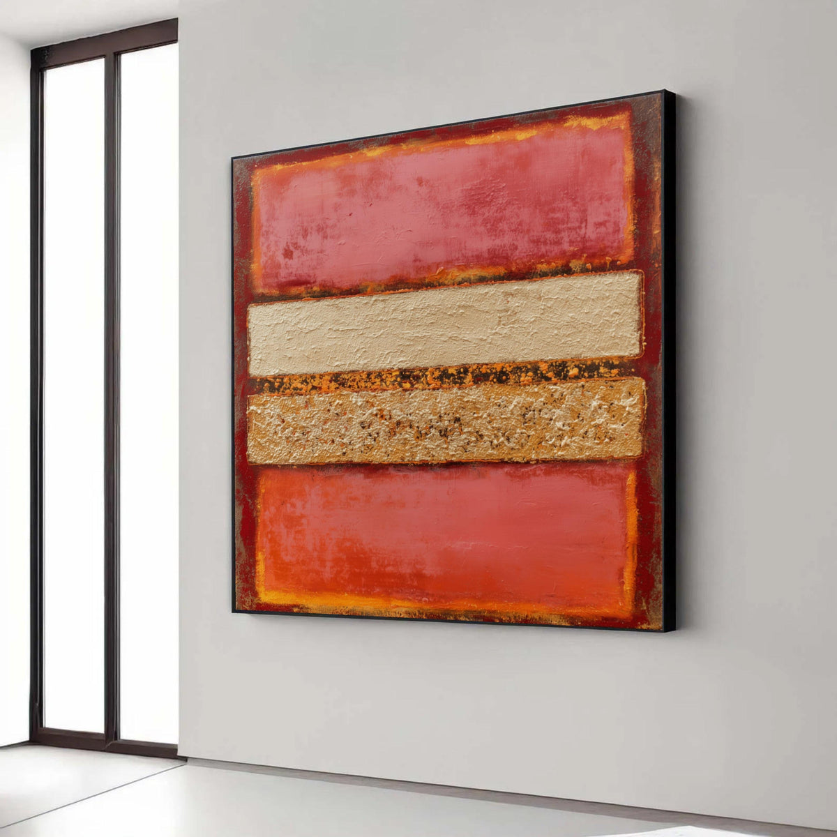 Abstract Geometric Canvas, Rothko Wall Art, Blocks Canvas, Modern Home Décor, Colorful Abstract Painting Luxury Home Decor