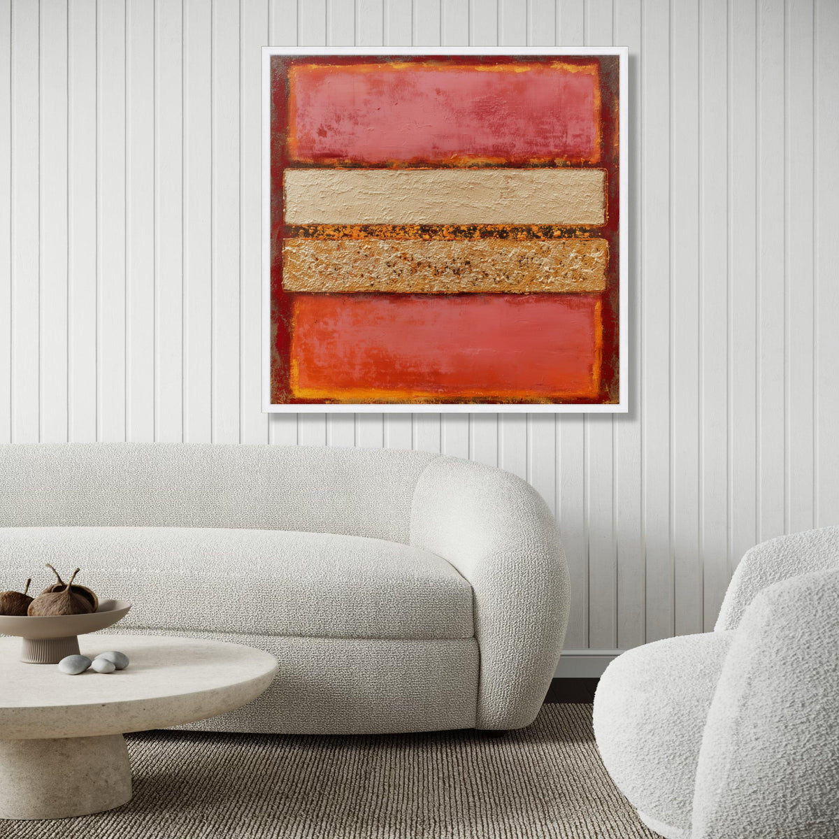 Abstract Geometric Canvas, Rothko Wall Art, Blocks Canvas, Modern Home Décor, Colorful Abstract Painting Luxury Home Decor