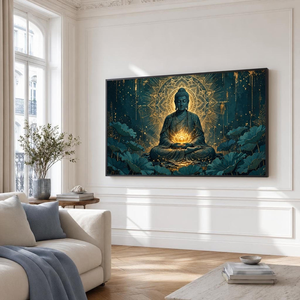 Buddha Canvas Wall Art, Serene, Buddha Figure