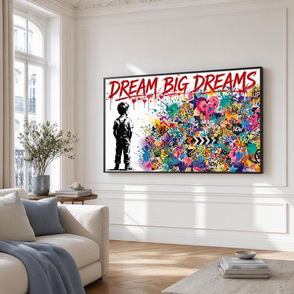 Banksy Canvas Wall Art, Urban Graffiti, Street Art