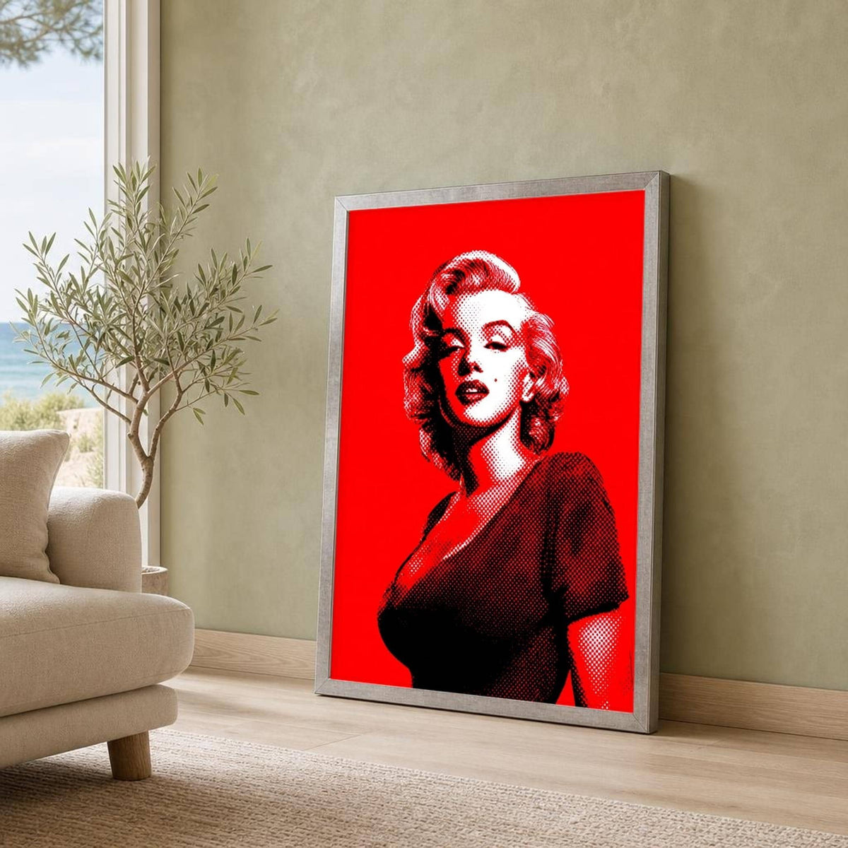 Woman Canvas Wall Art, Pop Art, Bold Color Contrast