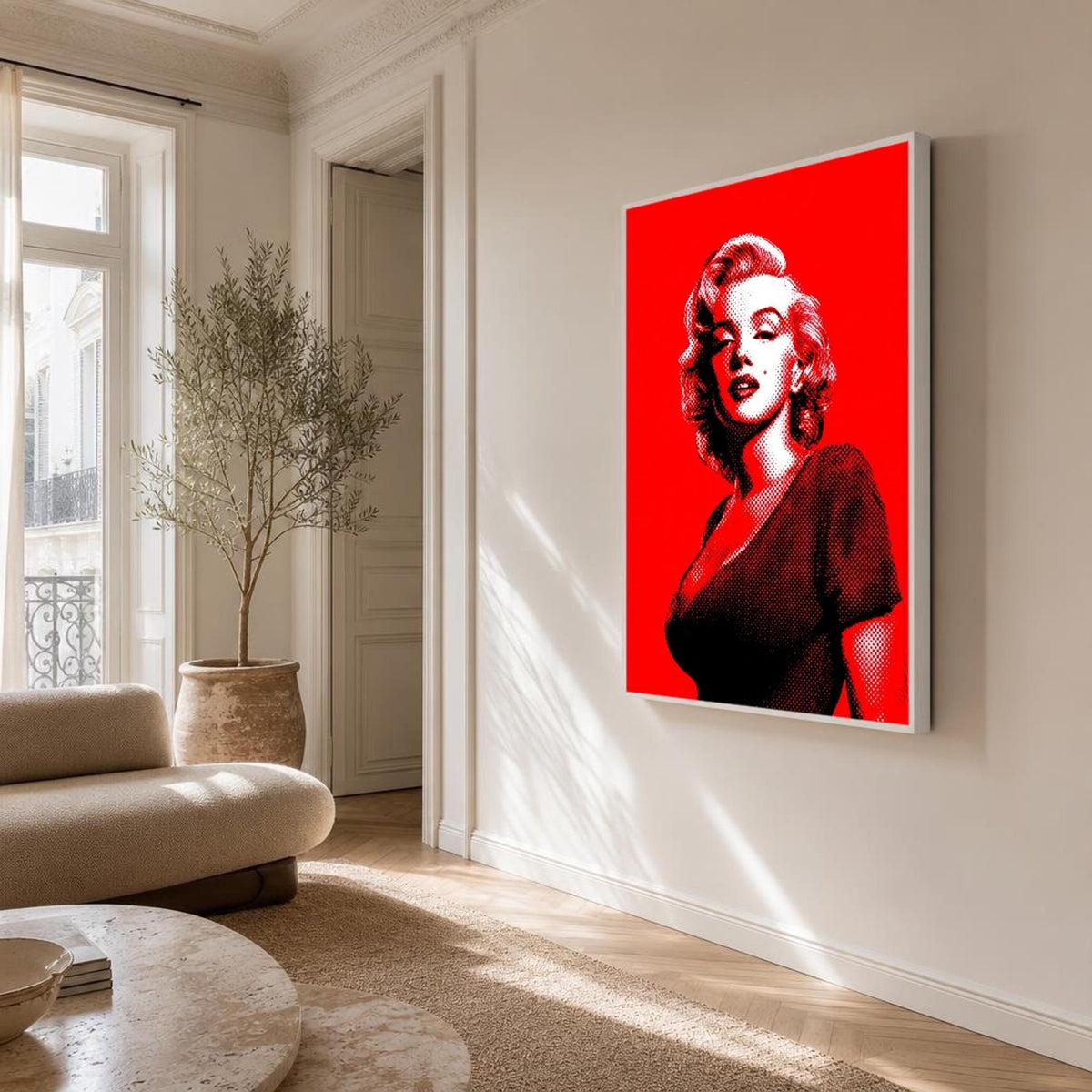 Woman Canvas Wall Art, Pop Art, Bold Color Contrast