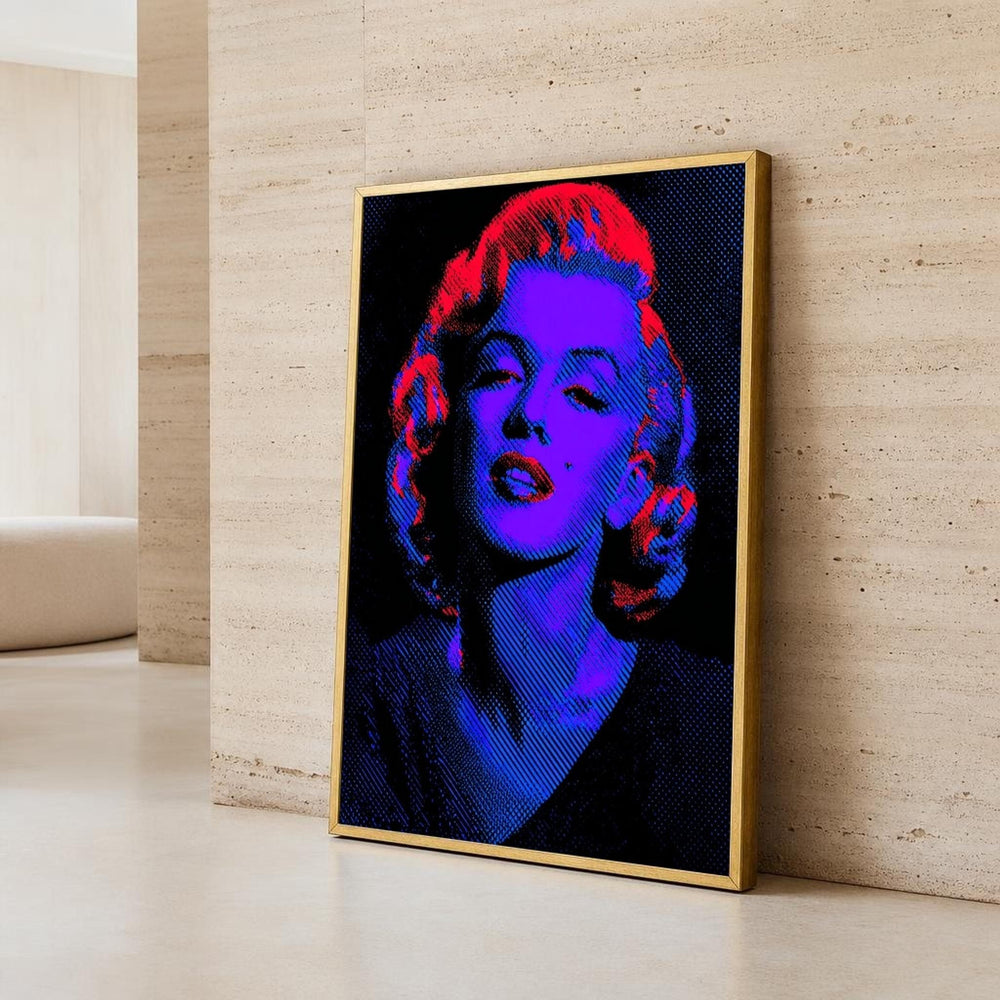 Blue and Red Marilyn Monroe Canvas Wall Art