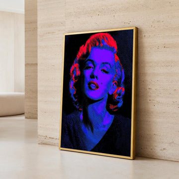 Blue and Red Marilyn Monroe Canvas Wall Art