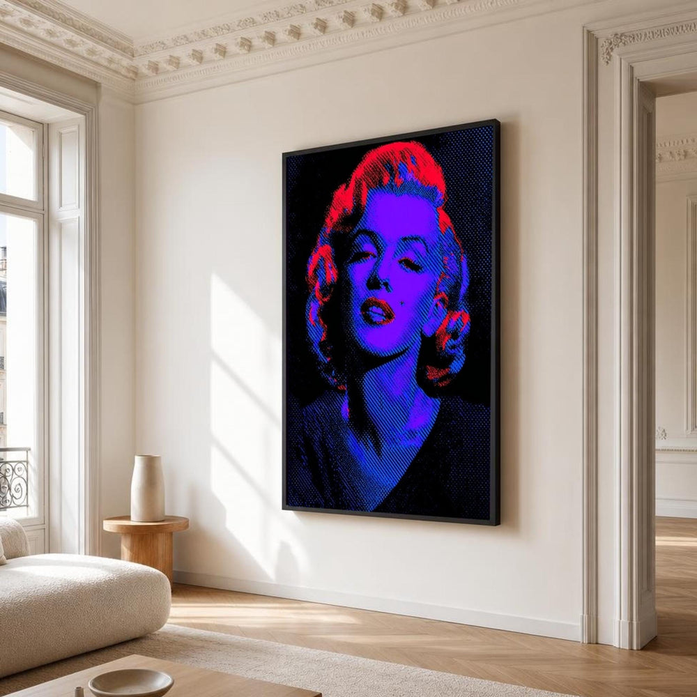Blue and Red Marilyn Monroe Canvas Wall Art