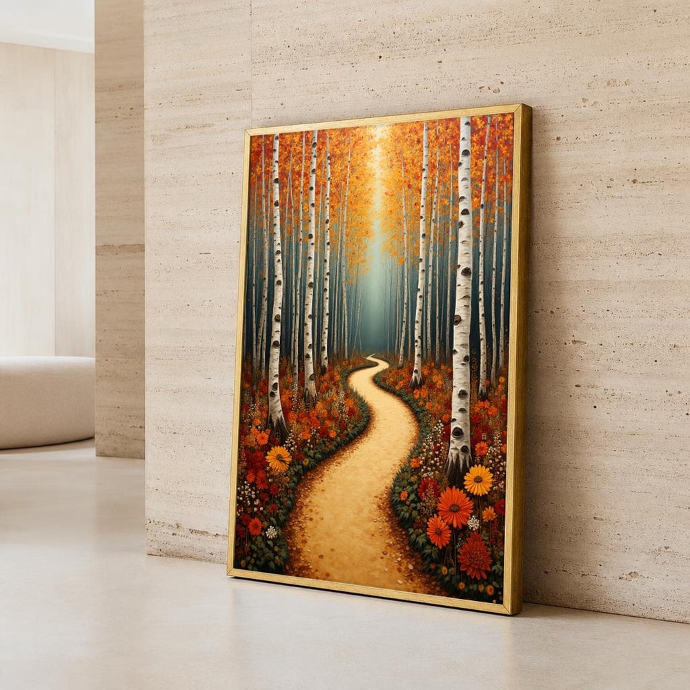 Forest Path Canvas Wall Art, Autumn, Serene