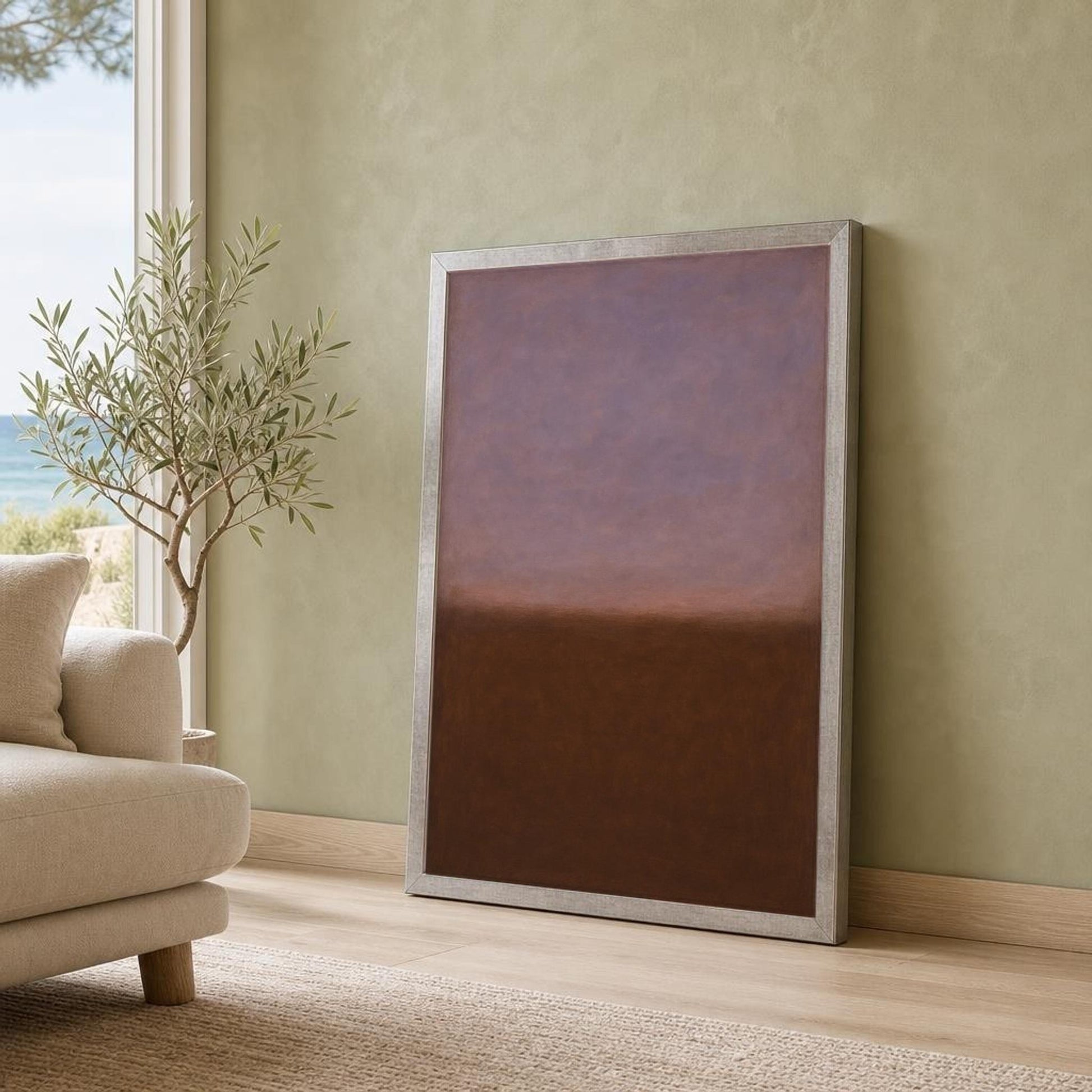 Mark Rothko Brown and Purple Color Field Canvas Wall Art, Serene, Horizon