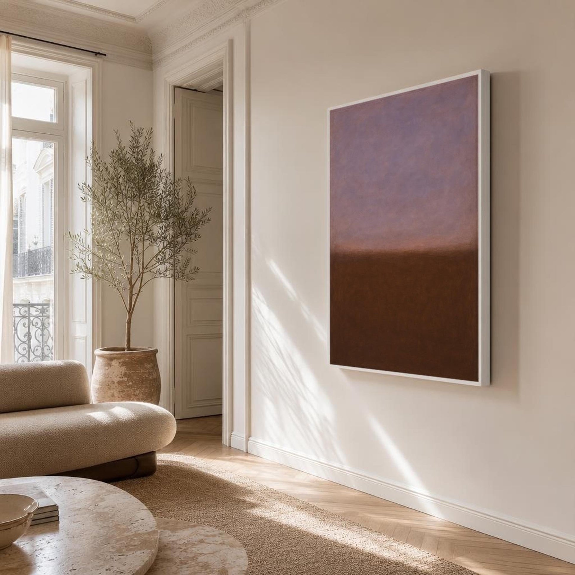 Mark Rothko Brown and Purple Color Field Canvas Wall Art, Serene, Horizon