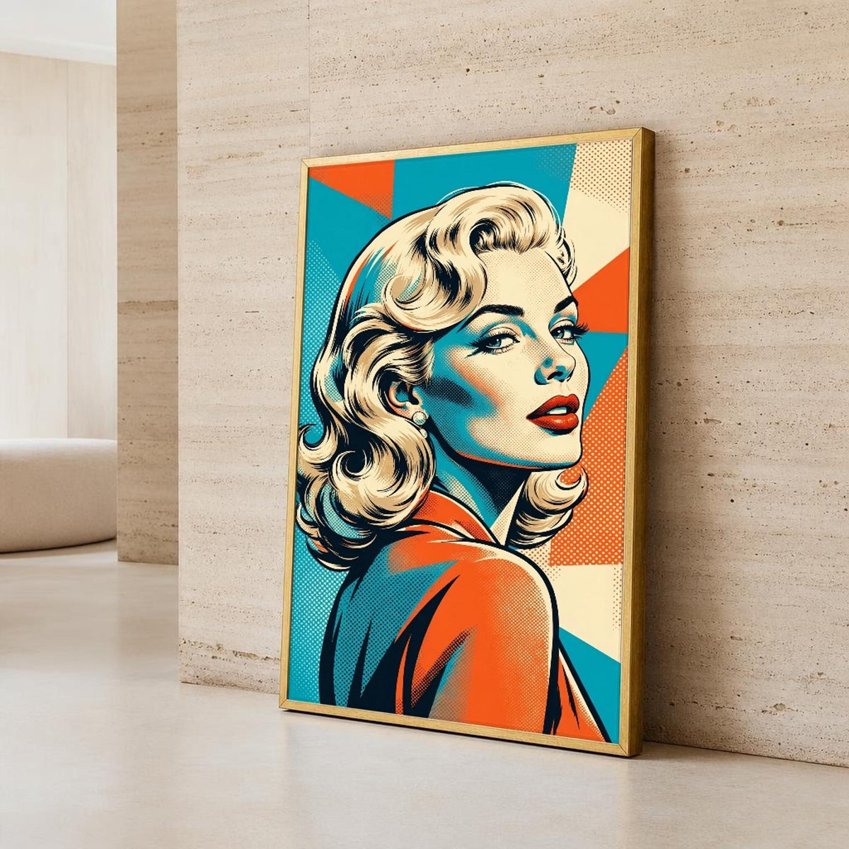 Marilyn Monroe Canvas Wall Art, Pop, Stylized Portrait