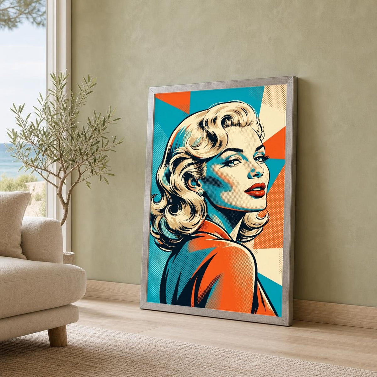 Marilyn Monroe Canvas Wall Art, Pop, Stylized Portrait