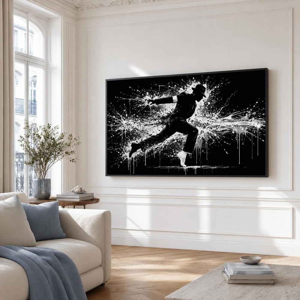 Michael Jackson Dancer Canvas Wall Art, Iconic Dance Pose, Dynamic