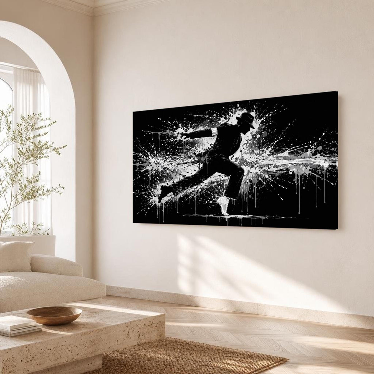 Michael Jackson Dancer Canvas Wall Art, Iconic Dance Pose, Dynamic
