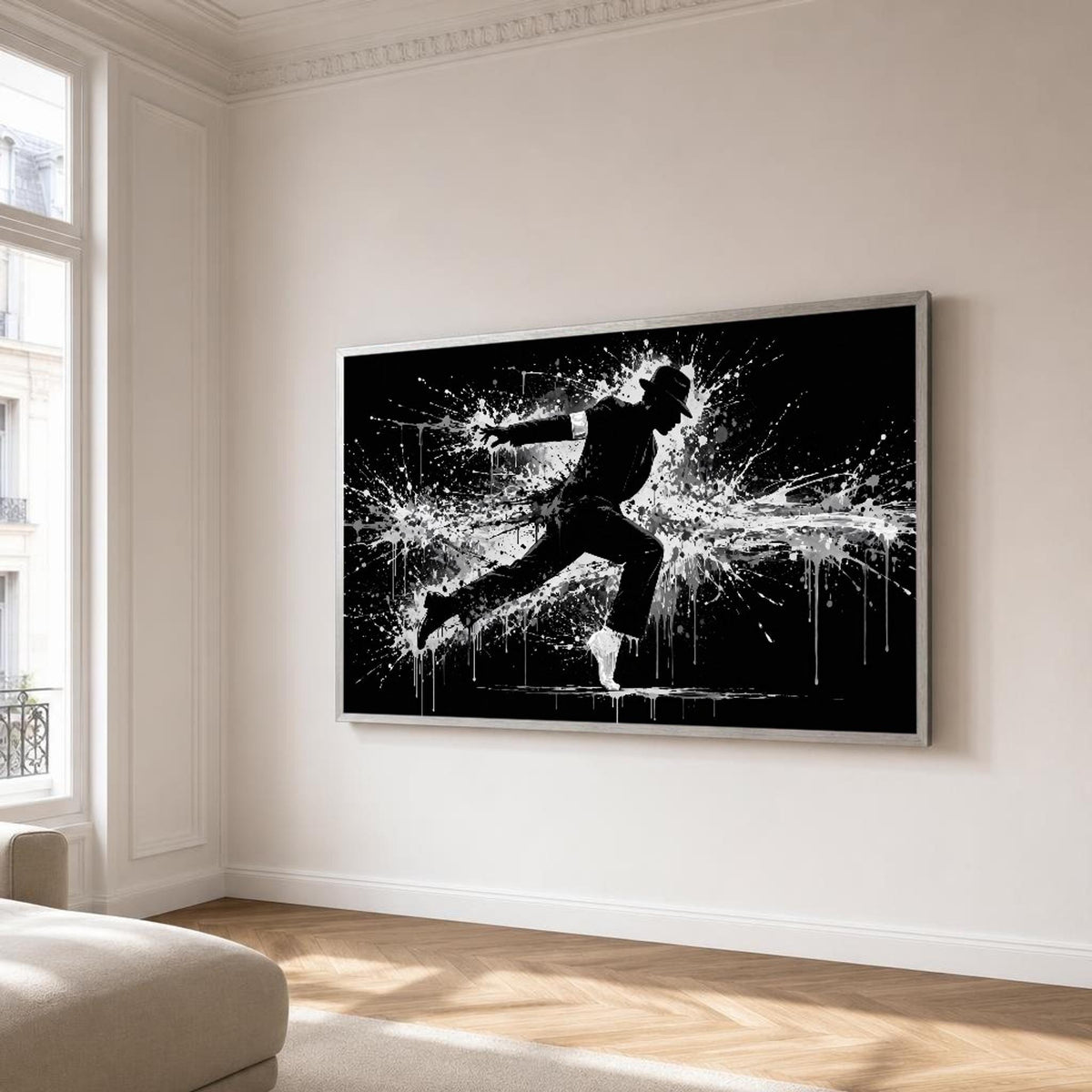 Michael Jackson Dancer Canvas Wall Art, Iconic Dance Pose, Dynamic