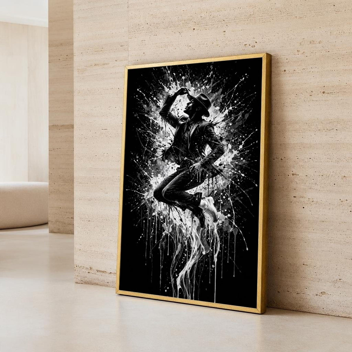 Michael Jackson Dancer in Motion Canvas Wall Art