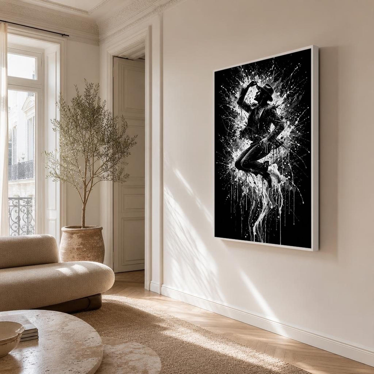 Michael Jackson Dancer in Motion Canvas Wall Art