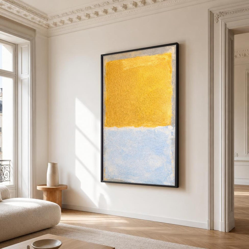 Mark Rothko Yellow and Light Blue Color Field Canvas Wall Art, Monochrome