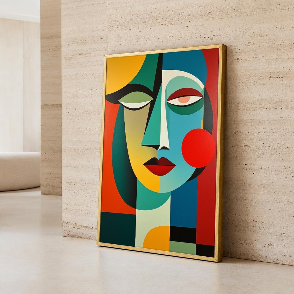Abstract Face Canvas Wall Art, Geometric, Geometric Shapes